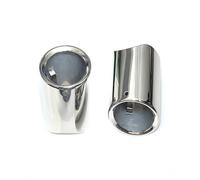 Fischietto Tubo Scarico Per BMW Serie 5 528i 530i 535i 535d Terminali Scarico Marmitta Ugello Gola Coda Decorazione Terminale Marmitta Scarico Copertura Tubo Scarico(2pcs argento)