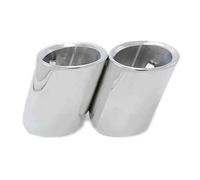 Fischietto Tubo Scarico Per BMW Serie 5 E12 E28 E34 E39 E60 Ricambio Per Auto 2 Pezzi Puntale Marmitta Scarico Copertura Tubo In Acciaio Inossidabile Turbocompressore(2pcsSilver)