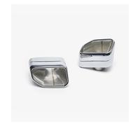 Fischietto Tubo Scarico Per BMW X3 X4 30i 2022 Terminali Scarico Quadrati Neri Ugelli Scarico Per Saldatura 1 Paio Di Terminali Scarico Per Auto Turbocompressore(Argento)