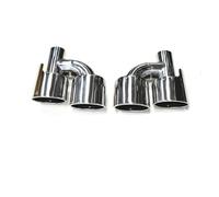 Fischietto Tubo Scarico Per Mercedes Per Benz Classe S W221 Terminale Di Scarico In Acciaio Inox Nero Turbocompressore(Argento)