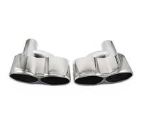 Fischietto Tubo Scarico Per Mercedes Per Benz Per S350 S65 S500 S600 Per AMG Interfaccia Marmitta Tubo Di Scarico 60 Mm 1 Paio Punta Di Scarico Turbocompressore(Briliant silver)