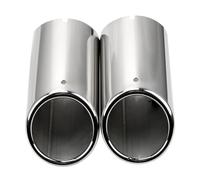 Fischietto Tubo Scarico Per VW Per Tiguan Per Passat B7 Per CC Terminale Di Scarico Per Auto Copertura Tubo Marmitta Sistemi Di Scarico 2 Pezzi Copertura Tubo Scarico(Argento)