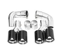 Fischietto Tubo Scarico Terminale Scarico Quadruplo Per BMW G60 G61 520i 530i Terminale Scarico Ugello Scarico 1 Paio Terminali Scarico Per Auto Turbocompressore(Carbon Fiber B)
