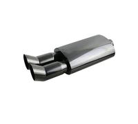 Fischietto Tubo Scarico Tubo Di Scarico In Acciaio Inossidabile, Ingresso 2,5'', Doppia Uscita 76 Mm Silenziatore Posteriore Universale Sport Sound Turbocompressore