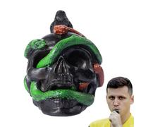 Fischietto urla della morte, fischietto spaventoso a testa di morte e serpente per Halloween, horror per feste in maschera, casa infestata e festival di Halloween