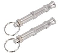 Fischio Ad Ultrasuoni 2 Pezzi, 2,1 X 0,2 X 0,2 Pollici Fischio Ad Ultrasuoni in Acciaio Inossidabile Addestratore Portatile Strumento di Addestramento per Fischietto per Cani per
