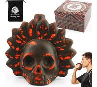 Fischio Della Morte Azteco, Aztec Death Whistle Emette Suoni Simili a Vere Urla Umane Fortissime, Fischietto Della Morte Azteco da Urlo Più Forte a Oltre 125 Decibel, Regali per Collezionisti (B)