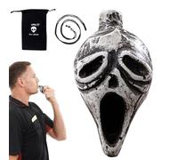 Fischio della morte, Fischio,Morte Halloween Strumento Fischio urlante - Teschio retrò morte azteca Halloween Fischio più forte con urla dal suono umano, decorazione artistica con