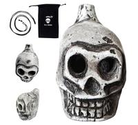 Fischio spettrale del teschio della morte azteca, fischio della morte del teschio, forte fischio di guerra con urlo umano, fischio spettrale di Halloween inquietante morte con urlo forte