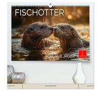 Fischotter - schlaue Jäger (hochwertiger Premium Wandkalender 2026 DIN A2 quer), Kunstdruck in Hochglanz: Der Fischotter ist zwar ein Landraubtier, ... das possierliche Tier einfach nur knuddeln.