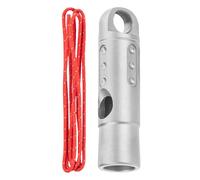 FISCO DI SICUREZZA - Whistle rumoroso in titanio, strumento di avvertimento con cinturino a mani libere per emergenze | Gear esterno leggero e resistente che può aiutarti rapidamente nelle emergenze d