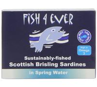 Fish 4 Ever Brisling Sardines in Spring Water 105 g (Pack of 6)
