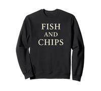 Fish And Chips | Tipografia Vintage Culturale Felpa
