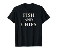 Fish And Chips | Tipografia Vintage Culturale Maglietta