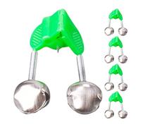 Fish Bite Alarm Bells - Set di 5 Clip per Rod Design, Morsetto in Acciaio, Trigger Audio ad Alta sensibilità, Doppia Bell Fishing for Tip Night Angling Bait Outdoor Accessory