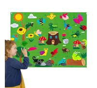 Fish Board Stories Set - Tavola in feltro per scuola materna | Attività di formazione della parete per bambini piccoli, tavola di flanella per contare storie di animali Domest