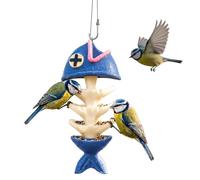 Fish Bones Hanging Bird Feeder, Skeleton Style Outdoor Bird Feeding Device for Wild Birds, Attracting Various Wild Birds, Suitable for Garden, Backyard, Balcony Decoration Feeding (Small)