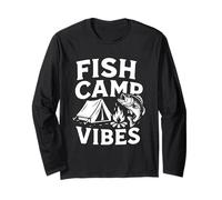 Fish Camp Vibes - Camicia da Pesca e Campeggio all'aperto Maglia a Manica