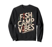 Fish Camp Vibes Divertente Camping Pesca Outdoor Adventure Tee Felpa