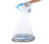 Fish Cast Net American Saltwater Hand Throw Heavy Duty Zinc Sinker Pesi per Esche Trappole Fish 15.7ft/4.8m Raggio
