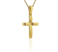 fish Collana In Oro Con Ciondolo Croce E Lunghezza Regolabile In Oro 333