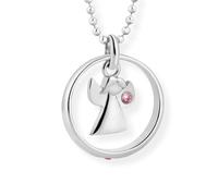 fish Collana Per Bambini Con Ciondolo Angelo In Argento Sterling E Cristallo Rosa