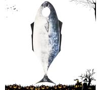 Fish Costume, Role Play Outfit, 23.62x62.99 Inches Funny Animal Design and Cozy Material, Cosplay Costume for Adults, Masquerade, Party, Events