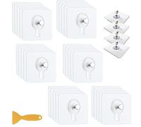 FISH DRAGATE 30 pcs pezzi ganci adesivi per quadri muro,chiodi adesivi per quadri con piccoli raschietti,trasparenti adesivi ganci per quadri, foto, pittura, orologio, no foratura