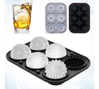 FISH DRAGATE ghiaccio silicone con 6 scanalature,stampi cubetti circolare con coperchio,riutilizzabile,senza bpa,per cocktail, whisky, vino, frutta, puree di frutta, gelati,facile rilascio