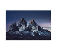 FISH DRAGATE Tre Cime Di Lavaredo Poster su tela con paesaggio naturalistico Stampa artistica da parete Moderna per soggiorno, camera da letto, decorazione per la casa, 40 x 60 cm