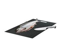 Fish Fillet Mat, Kitchen Drying Pad, Measuring Scale Cutting, Portable Filleting Work Mat for Anglers Fishermen Campers, Non Slip Food Prep Board for Boat Dock BBQ Camping RV Outdoor Use