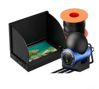 Fish Finder - Telecamera subacquea per pesca subacquea, schermo Fish Finder, obiettivo impermeabile IP68, cavo da 15 m/20 m/30 m/50 m, 12 LED a infrarossi per pesca sul lago del mare ghiacciato (linea