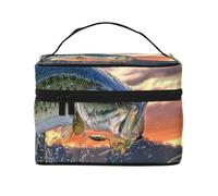 Fish Go Fishing, Borsa da viaggio per il trucco da donna, Grande organizer per cosmetici