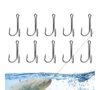 Fish Hook - 10-Piece Anti-Escape High Carbon Steel Tackle, Bait Hooks