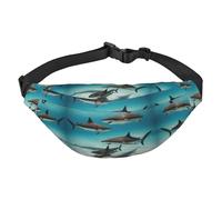 Fish in the Deep Sea - Marsupio grande per ragazzi, borsa a tracolla da viaggio, adatta per praticare sport, corsa, ciclismo, viaggi, pesca