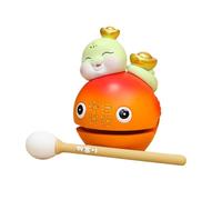 Fish Musical Instrument, Meditation Drum, Cute Fish Mokugyo, 3.54x2.17x4.25 inches, Calming Percussion Toy, Desk Decoration, Stress Relief for Home, Office, and Spiritual Practices