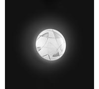 FISH Plafoniera 1 luce metallo con vetro decorato satinato attacco E27 diametro 30cm