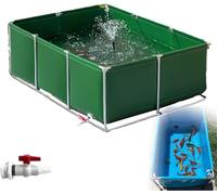 Fish Pond - Serbatoio temporaneo per acquacoltura, piscina esterna con telaio resistente, ideale per la conservazione di carpe e acqua, 1 m x 1 m x 0,9 m