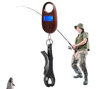 Fish Scale - ABS Precision Steel 24cm | Electronic Fishing Scale 25kg Portable Digital Weighing Tool, High Accuracy Hook Scales Controller | Fishing Gear Accessory For Outdoor Use