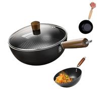 Fish Scale Pattern Flat Bottom Non-Stick Pan, 2025 New Uncoated Non-Stick Household Cooking Pan, Multifunctional Ultra-Durable Frying Pans For Cooking(28cm)