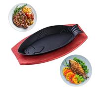 Fish Shaped Cast Iron Grill Pan | Nonstick Grilling Cookware With Tray