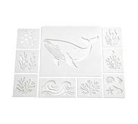Fish Stencils for Painting Reusable - Sea Animal Mural Drawing Decoration