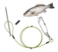 Fish Stringer - Supporto per pesce in acciaio inossidabile per la pesca, cavo resistente con clip a sgancio rapido, sicuro per kayak, pesca subacquea, acqua dolce e salata