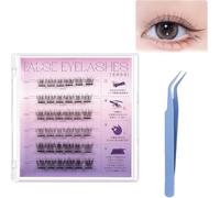 Fish Tails Glueless Press-On Eyelashes,Press on Lashes No Glue Needed,Lash Clusters,Press On Eyelashes No Glue Needed,Self-adhesive eyelashes (Sunflower),Wide Stem Fish Tail