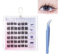 Fish Tails Glueless Press-On Eyelashes,Press on Lashes No Glue Needed,Lash Clusters,Press On Eyelashes No Glue Needed,Self-adhesive eyelashes (Twin Tower Spike Wheat Ear)