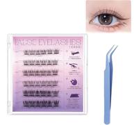 Fish Tails Glueless Press-On Eyelashes,Press on Lashes No Glue Needed,Lash Clusters,Press On Eyelashes No Glue Needed,Self-adhesive eyelashes (Wide Stem Fish Tail)