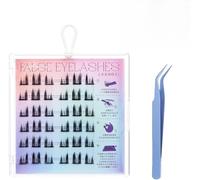Fish Tails Glueless Press-On Eyelashes,Press on Lashes No Glue Needed,Lash Clusters,Press On Eyelashes No Glue Needed,Self-adhesive eyelashes (Sunflower),Dense Cat Type