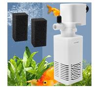Fish Tank 3-in-1 Filter - Filtration, Oxygenation & Water Pumping, Aquarium Water Pump with Filtration Oxygenation and Circulation, Submersible Pump Freshwater Saltwater Tanks(15W)