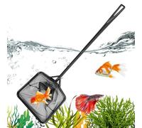 Fish Tank Net, Lightweight Fine Fishing Landing Net, Potrtable Yet Sturdy Tool, Ergonomic Aquarium Skimmer Mesh for Indoor Water Features Creeks Pools Fountains Bathtubs