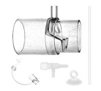 Fish Tank Oxygenator - No Electricity Aerator, Aquarium Air Supply, Ceramic Filter Media with Adjustable Flow, Water Quality Enhancement Equipment, Oxygen Circulation for Pond Axolotl Habitat